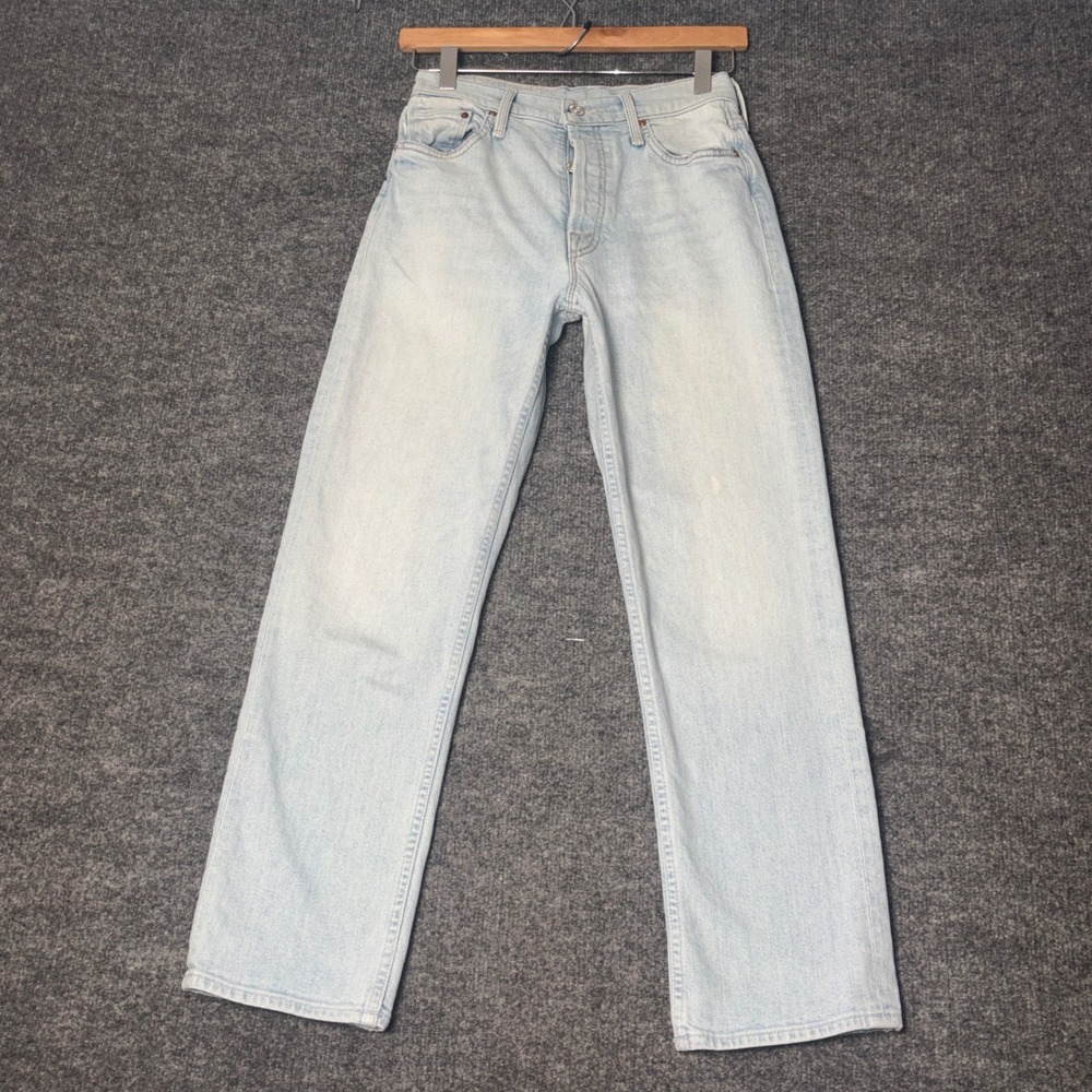 Mother Jeans Womens 26 Blue The Tomcat Hella Hot High Rise Button Fly Light Wash